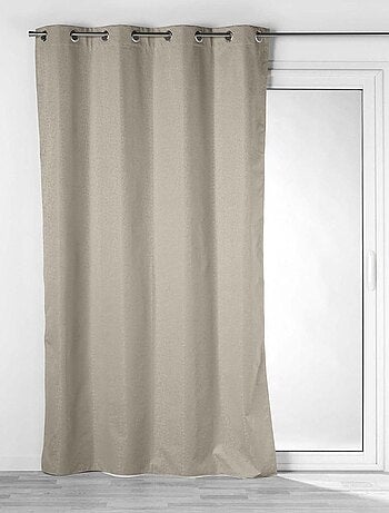 Rideau à œillets occultant jacquard 140x260 cm Darko noisette