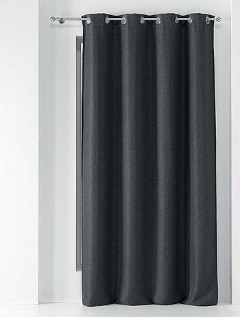 Rideau à œillets occultant tissé 135x240 cm Tramina noir