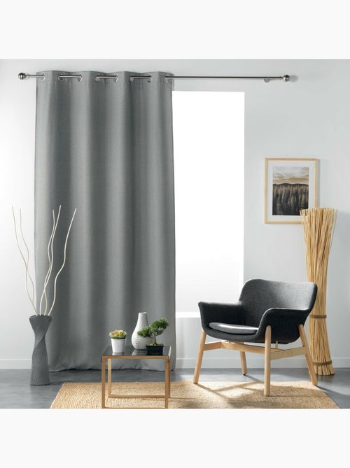 Rideau à oeillets occultant tissé - Kiabi