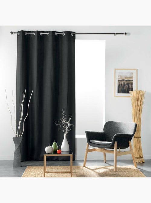 Rideau à oeillets occultant tissé - Kiabi