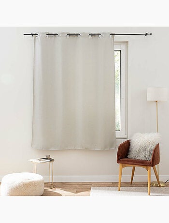 Rideau a oeillets occultant tisse tramina