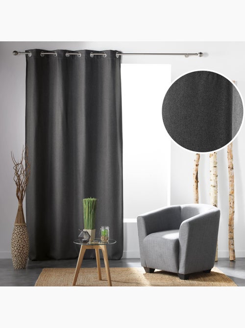 Rideau a oeillets occultant tisse tramina - Kiabi