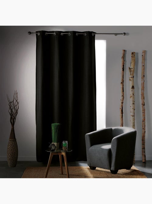 Rideau a oeillets occultant tisse tramina - Kiabi