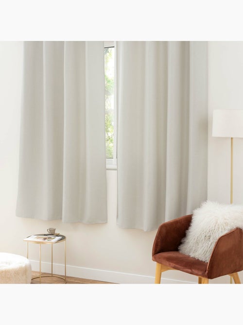 Rideau a oeillets occultant tisse tramina - Kiabi