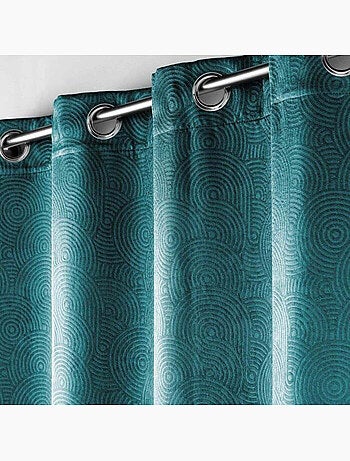 Rideau à œillets – Occultant velours frappé Anthéa