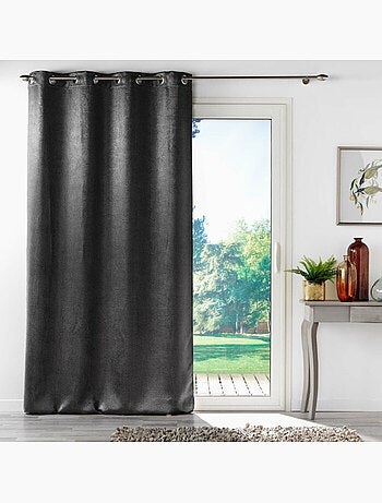 Rideau à œillets – Occultant velours frappé Anthéa