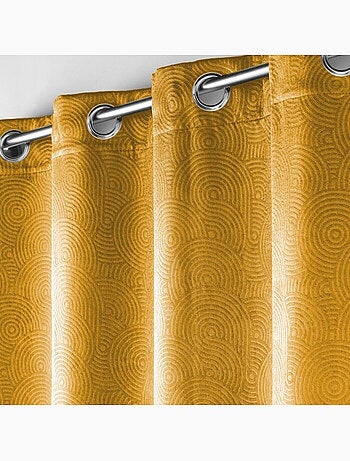 Rideau à œillets – Occultant velours frappé Anthéa