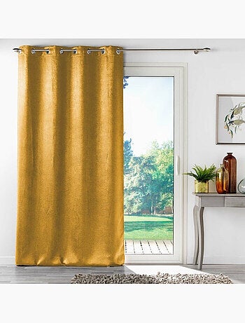 Rideau à œillets – Occultant velours frappé Anthéa