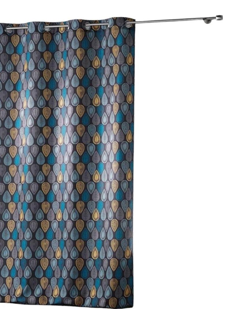 Rideau a oeillets Palpitos Gris foncé - Kiabi
