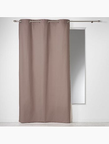 Rideau a oeillets Panama Noisette 140 x 280 cm