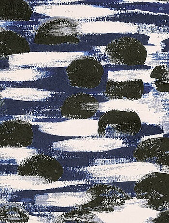 Rideau à Oeillets Paysage Abstrait