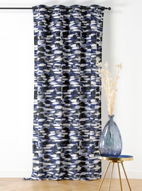 Rideau à Oeillets Paysage Abstrait - Kiabi