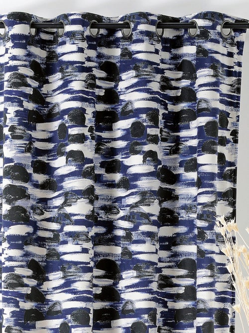 Rideau à Oeillets Paysage Abstrait - Kiabi