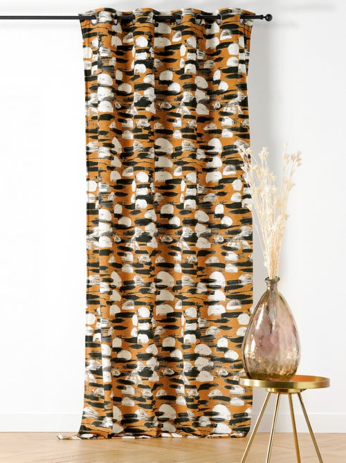 Rideau à Oeillets Paysage Abstrait - Kiabi