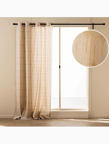 Rideau à œillets – Polycoton métallisé doré – ONDINE