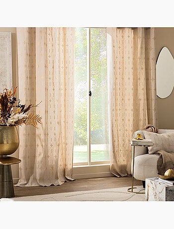 Rideau à œillets – Polycoton métallisé doré – ONDINE