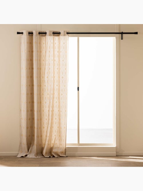 Rideau à œillets – Polycoton métallisé doré – ONDINE - Kiabi
