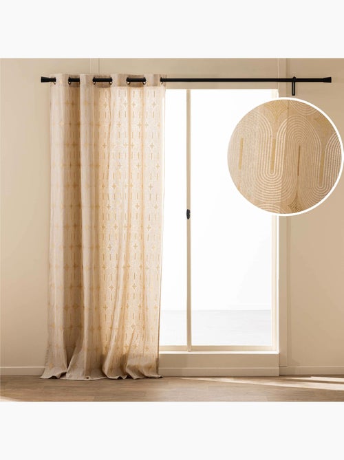 Rideau à œillets – Polycoton métallisé doré – ONDINE - Kiabi