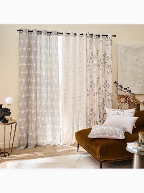 Rideau à œillets – Polycoton métallisé doré – ONDINE - Kiabi