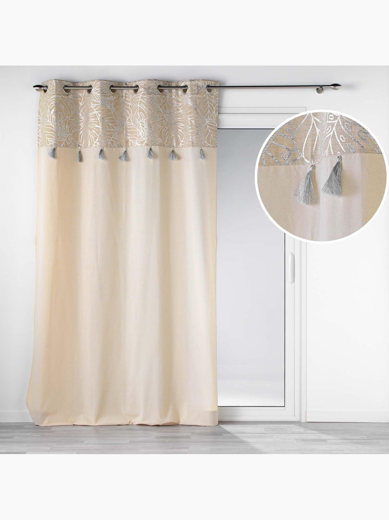 Rideau à Œillets – Polycoton – Solea Argent - Kiabi