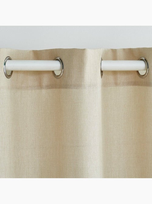 Rideau a oeillets polyester + fils métallisés Zeline - Kiabi