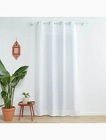 Rideau a oeillets polyester + fils métallisés Zeline