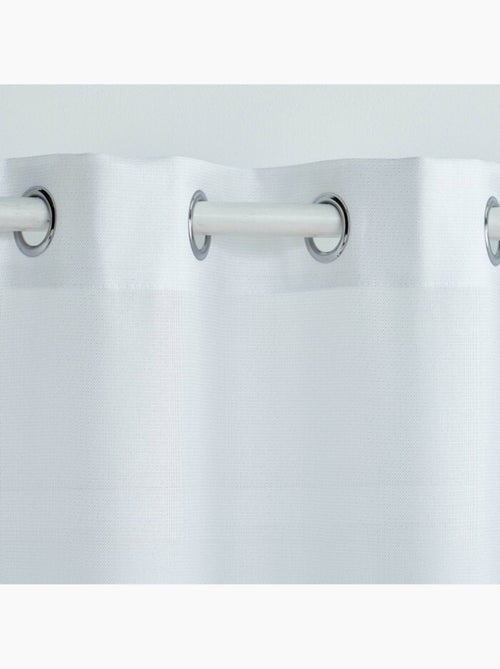 Rideau a oeillets polyester + fils métallisés Zeline - Kiabi