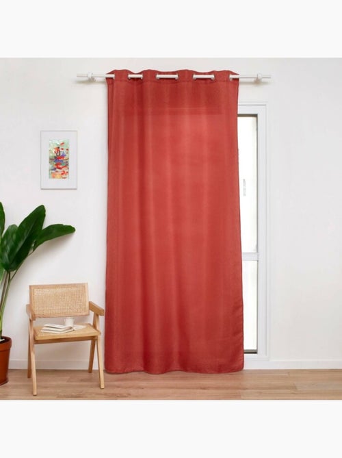 Rideau a oeillets polyester + fils métallisés Zeline - Kiabi