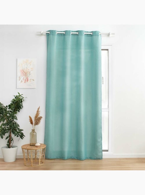 Rideau a oeillets polyester + fils métallisés Zeline - Kiabi