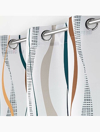 Rideau a oeillets polyester imprime Lisana