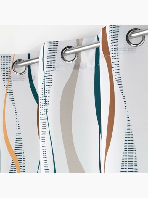 Rideau a oeillets polyester imprime Lisana - Kiabi