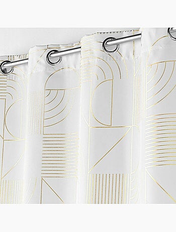 Rideau tamisant à motifs métallisés