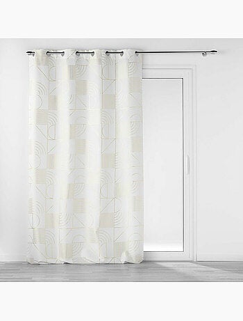 Rideau tamisant à motifs métallisés