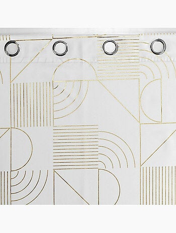 Rideau tamisant à motifs métallisés