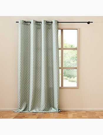 Rideau a oeillets polyester imprimé metallisé Piana