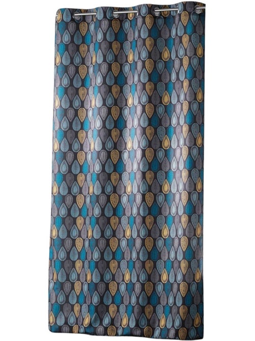 Rideau a oeillets polyester imprime palpito - Kiabi Rideau a oeillets polyester imprime palpito - Kiabi
