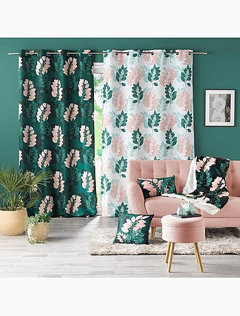 Rideau a oeillets polyester imprimeé Belline