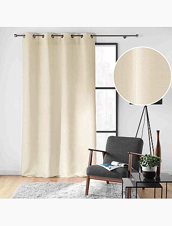 Rideau à œillets – Polyester satiné - Uni Soline