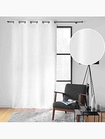 Rideau à œillets – Polyester satiné - Uni Soline