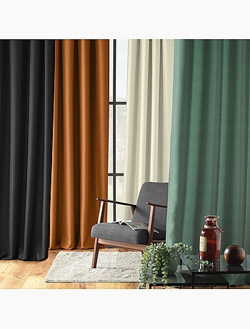 Rideau à œillets – Polyester satiné - Uni Soline