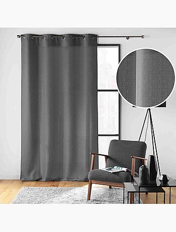 Rideau à œillets – Polyester satiné - Uni Soline