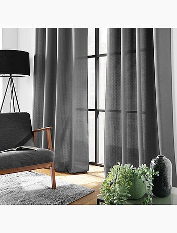 Rideau à œillets – Polyester satiné - Uni Soline