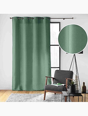 Rideau à œillets – Polyester satiné - Uni Soline