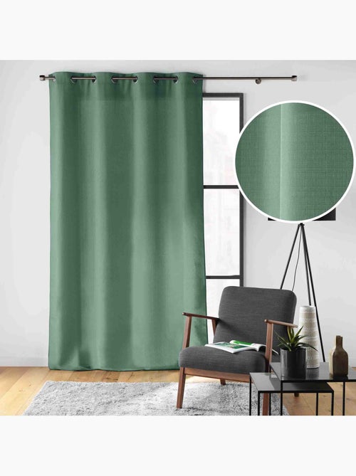 Rideau à œillets – Polyester satiné - Uni Soline - Kiabi