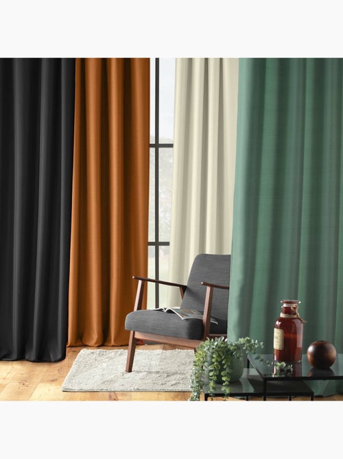 Rideau à œillets – Polyester satiné - Uni Soline - Kiabi