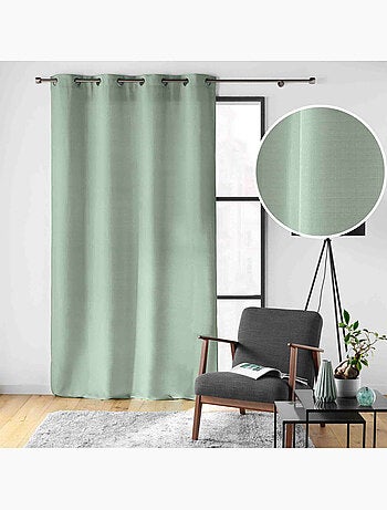 Rideau à œillets – Polyester satiné - Uni Soline