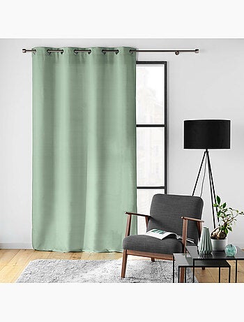 Rideau à œillets – Polyester satiné - Uni Soline