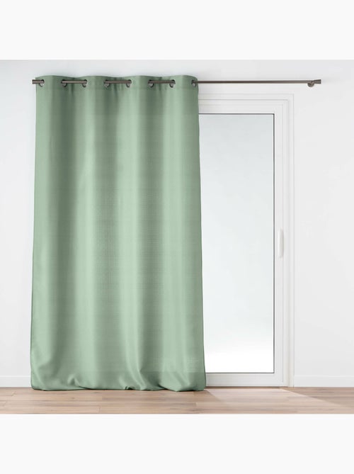 Rideau à œillets – Polyester satiné - Uni Soline - Kiabi