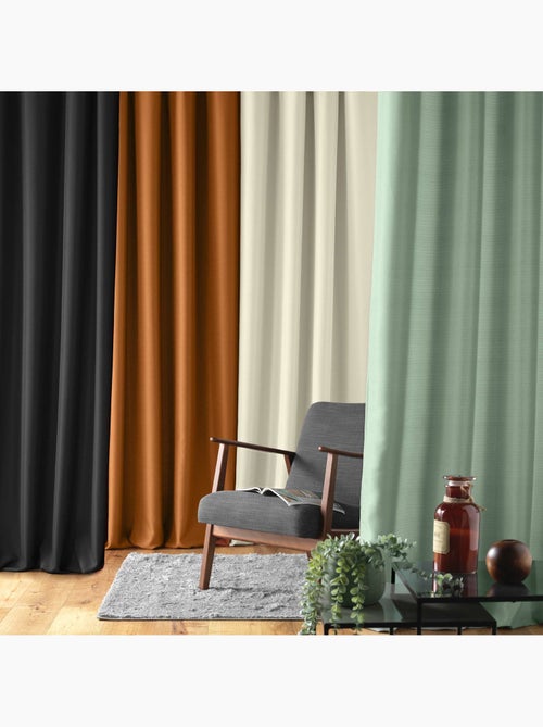 Rideau à œillets – Polyester satiné - Uni Soline - Kiabi