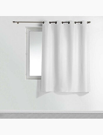 Rideau à œillets – polyester uni - Spécial petite hauteur - Essentiel